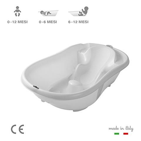 Onda Evolution - Vaschetta Dal Design Ergonomico Con Seduta Antiscivolo Per Il Bagnetto Del Neonato 0-12 Mesi - Bianco - Foto 5