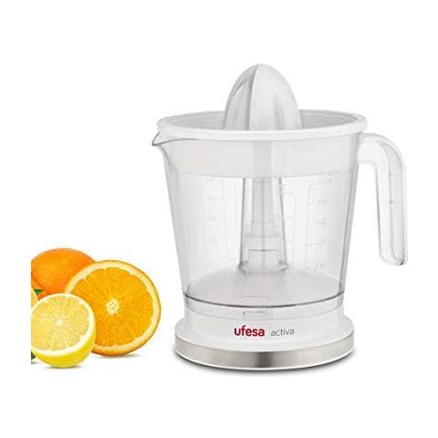 Activa Ex4942 Spremiagrumi Elettrico, Potenza 40w, 2 Coni Di Diverse Dimensioni, Rotazione In Entrambe Direzioni. Regolatore Della Polpa, Smontabile, Lavabile In Lavastoviglie, 1 L, Bianco - Foto 1