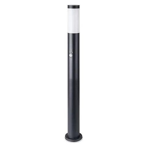 V-tac Vt-838 Portalampada Wall Light Da Giardino Con Sensore Pir Fissaggio A Terra 80cm In Acciaio Inox Colore Nero 1xe27 Ip44 - Sku 8984 - Foto 1