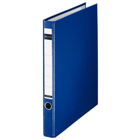 Leitz Plastik-ringordner, Din A4, Blau, 2 D-ring-mechanik Rckenbreite: 35 Mm, Einband Aus Pappe, Innen Mit Pp-folie (1014-00-35)  - Foto 1