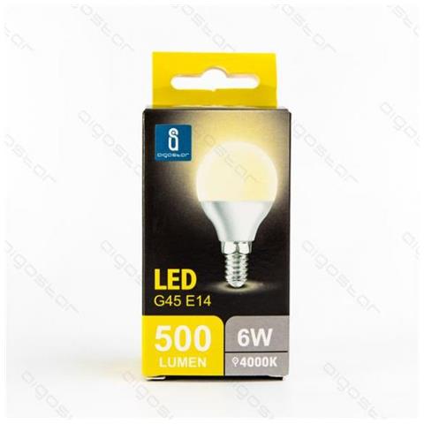 Lampadina Led A5 G45 6w Attacco E14 500 Lumen Color Box 4000k Luce Naturale Angolo 230 D45h80mm Equivale 50w Incandescenza - Foto 4