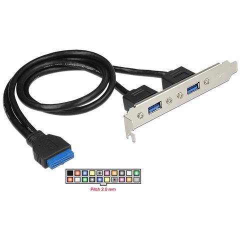 84836, USB 3.0, Nero, Blu, Argento, Sacchetto di politene - Foto 1