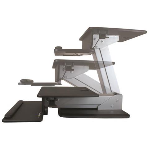 Postazione di lavoro Sit-Stand ergonomica - Altezza regolabile con molla a comando pneumatico - Foto 2