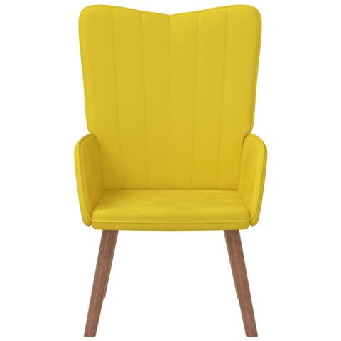 Poltrona Relax Giallo Senape in Velluto - Foto 2