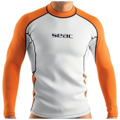 Sottomuta Fit Long Uomo 2mm Xxxl Bianco / arancione - Foto 3