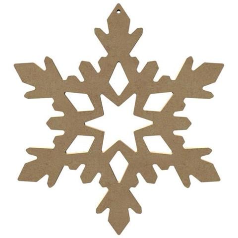 Fiocco Di Neve In Legno Mdf Da Decorare - 10 Cm - Foto 1