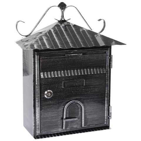 Rustica D-2204 Cassetta Postale Individuale In Metallo Di Stile Rustico, Cassetta Della Posta Da Parete, Dimensione S (din A5), Nero - Foto 1