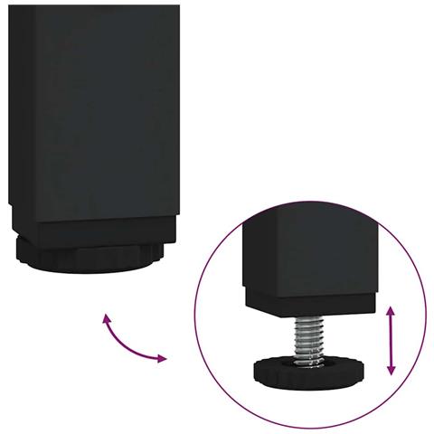 Tavolino Consolle Rovere Fumo 75x40x75 Cm In Legno Multistrato - Foto 2