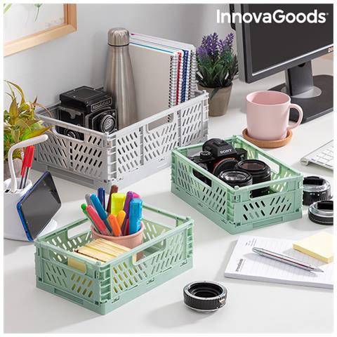 Set Di 3 Scatole Per Organizzazione Pieghevoli E Impilabili Boxtor - Foto 1