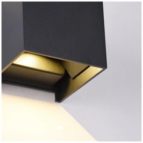 Lampada Da Parete Moderna Da Esterno Metallo Nero Led 6w Ip54 - Foto 3