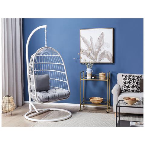 Poltrona Sospesa Con Piedistallo Bianco Allera - Foto 1