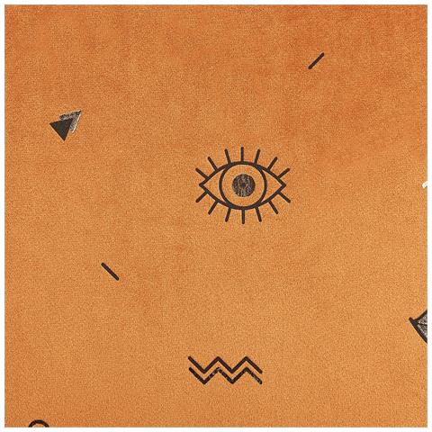 Set Di 2 Cuscini Aeonium Velluto 45 X 45 Cm Arancione Trama Astratta - Foto 7