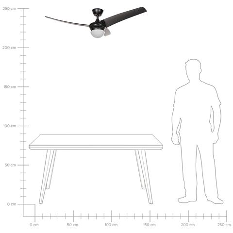 Ventilatore Da Soffitto Metallo Nero 36 Cm Jiboa - Foto 8