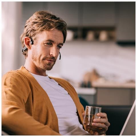 Opencomm Uc Auricolare Wireless Portatile Musica E Chiamate Usb Tipo-c Bluetooth Nero - Foto 3