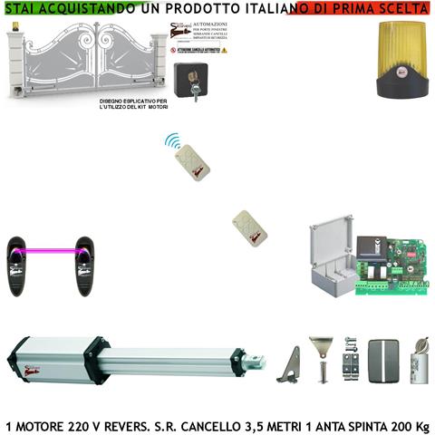 Cancello Automatico Da 3,5 Metri Kit Ricambio Automazione Motore Elettromeccanico 230 V Stelo Retrattile Reversibile C - Foto 1