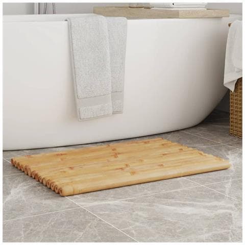 Tappetini Da Bagno 2 Pz 70x50 Cm In Bambù - Foto 1