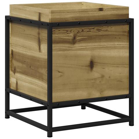 Fioriera Da Giardino 40x40x50 Cm In Legno Di Pino Impregnato - Foto 2