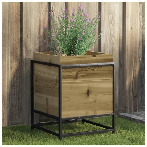 Fioriera Da Giardino 40x40x50 Cm In Legno Di Pino Impregnato - Foto 1