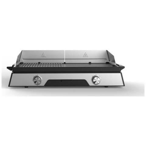PLANCHA -DUO2200 Grill Da tavolo Elettrico Nero, Acciaio inox 2200 W - Foto 2