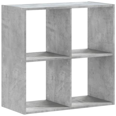 Libreria Grigio Cemento 68,5x32x68,5 Cm In Legno Multistrato - Foto 2