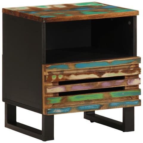 Comodini 2pz 40x34x46 Cm In Legno Massello Di Recupero - Foto 2