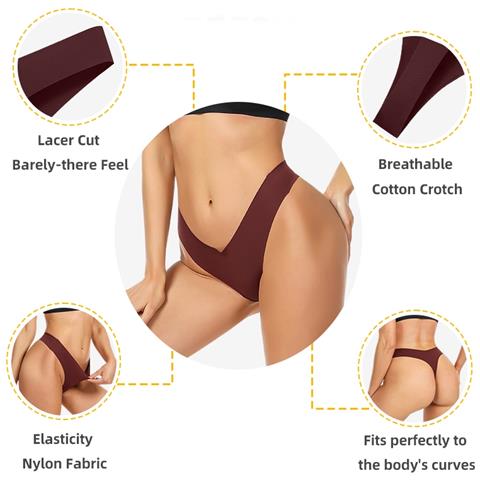Confezione Da 6 Perizoma Invisibile Traspirante E Senza Cuciture Da Donna M - Foto 2