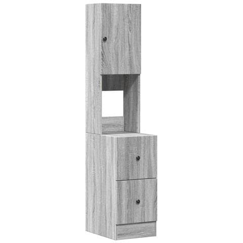 Mobile Da Cucina Grigio Sonoma 35x50x180cm In Legno Multistrato - Foto 2