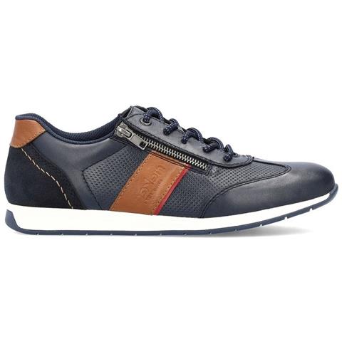 Casual Sneakers Pelle Scarpe Uomo Blu Eu 42, 11927-14 - Foto 2
