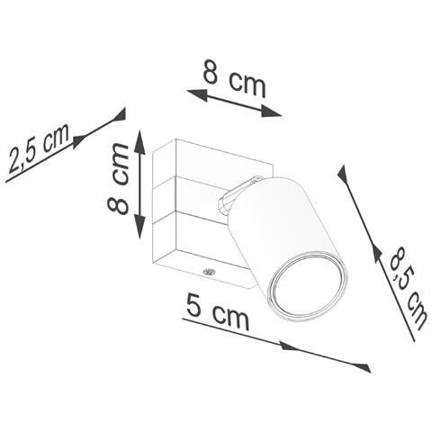 Sollux Lighting Lampada Da Parete Fager 1 Nero Sl.1343 - Scandinavo Lampade Da Parete Nero/legno Naturale 13x8x17 Cm - Foto 2