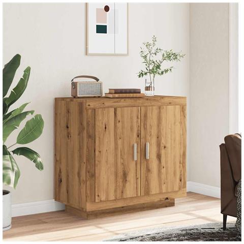Credenza Rovere Artigianale 80x40x75 Cm In Legno Multistrato - Foto 3