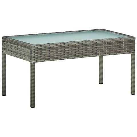 Lusso Casadino -  Set Divani Da Giardino 4 Pz Con Cuscini In Polyrattan Grigio - Foto 1