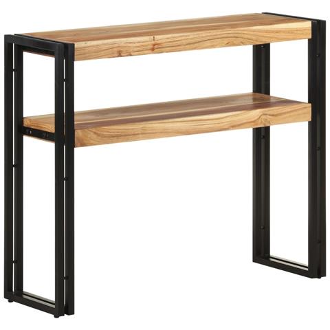 Tavolo Consolle 90x30x75 Cm In Legno Massello Di Acacia - Foto 8