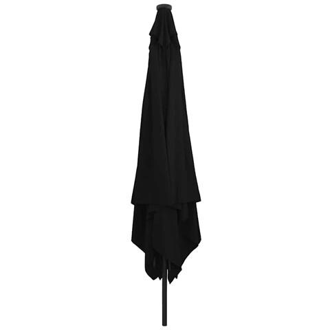 Parasol da giardino quadrato  con luci LED 295x245 cm – Nero - Foto 2