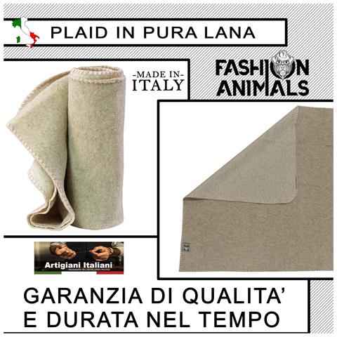Plaid Per Cani E Gatti - 100% Lana - Coperta Morbida E Lavabile 150x100 Cm - Elegante E Resistente - Made In Italy (crema) - Foto 8