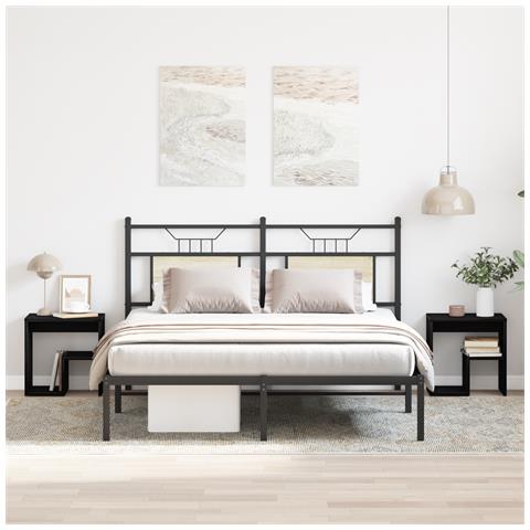 2 Comodini Neri in Rovere 40x30x40 cm in Legno Ingegnerizzato - Foto 2