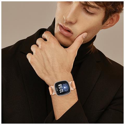 Cinturino Per Orologio Milanese In Oro Rosa Per Fitbit Versa 4 - Foto 5