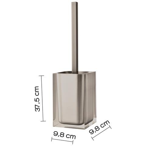 Scopino Wc D'appoggio Con Ciuffo In Setole Linea Rainbow Ra33 Tortora - Foto 2