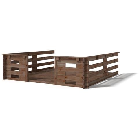 Veranda - 9m2 - 3m X 3m - Impregnata - Colore: Marrone - Foto 1