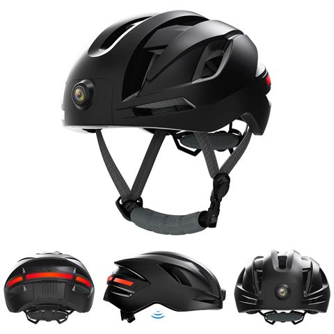 Casco Da Ciclismo Bluetooth Per Esterni Con Videocamera Hd 1080p E Gps Black - Foto 1