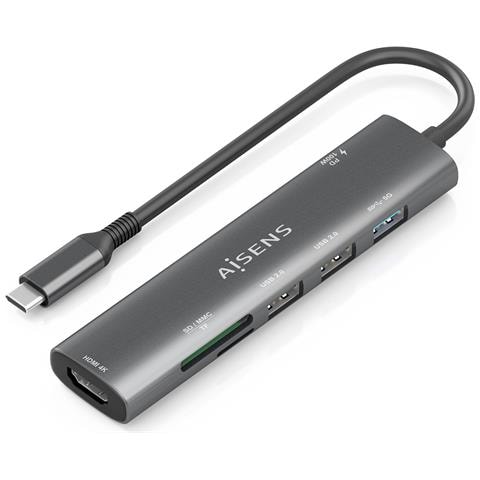 ASUC-7P027-GR replicatore di porte e docking station per laptop Cablato USB 3.2 Gen 1 (3.1 Gen 1) Type-C Grigio - Foto 1
