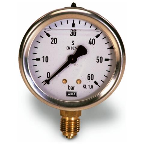 Manometro Alla Glicerina Con Cassa In Acciaio Scala 1 Bar - Foto 1