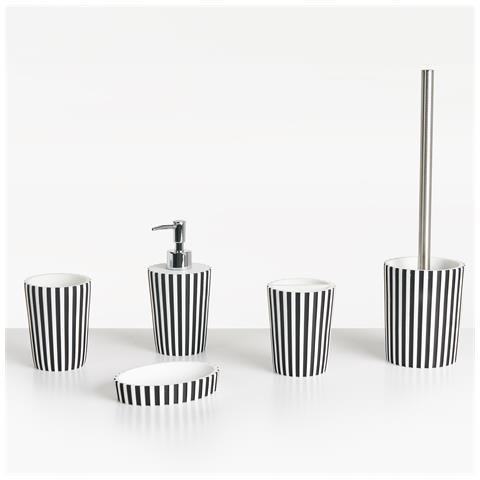 Set Da 5 Accessori Per Il Bagno Lircay Nero /bianco - Foto 2