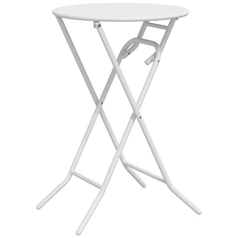 Tavolo da Giardino Bianco 50 x 50 x 72 cm Acciaio - Foto 1