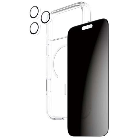 Pack Di Protezione 3-in-1 Per Iphone 17 Pro Max Modello Di Punta Privacy, Nero Transparente - Foto 1