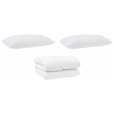 Piumone Altro con cuscino 3 pcs Bianco 260 x 220 cm Microfibra - Foto 1