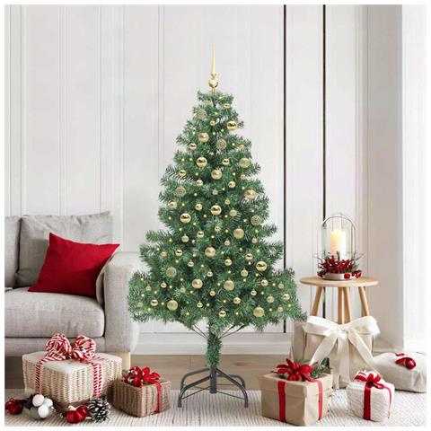 Albero di Natale con 300 LED con supporto Verde 180 cm PVC - Foto 2