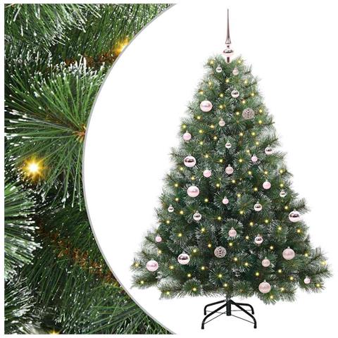 Albero di Natale artificiale con 150 LED Verde 150 cm PE e PVC - Foto 1