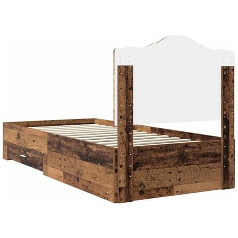 Struttura del letto Legno vecchio 90 x 200 cm Legno multistrato - Foto 9