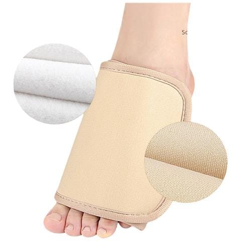 Fascia Riutilizzabile Per Caviglia Con Olio Di Ricino - Impacco Per Palmo Del Piede, Beige, 1 Paio - Regolabile E Confortevole - Foto 2