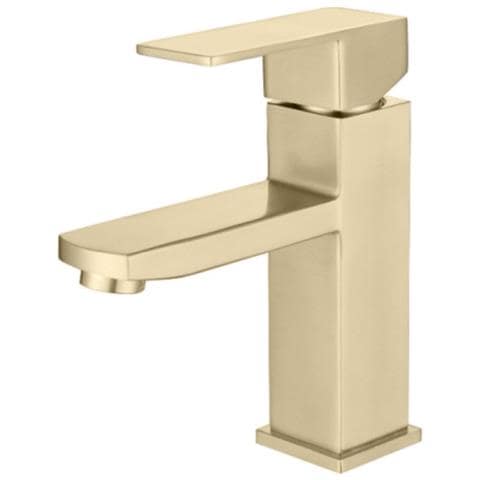 Rubinetto per lavabo da bagno, Blackswan, tipo M107, modello corto dorato, misura 18,5 cm - Foto 1